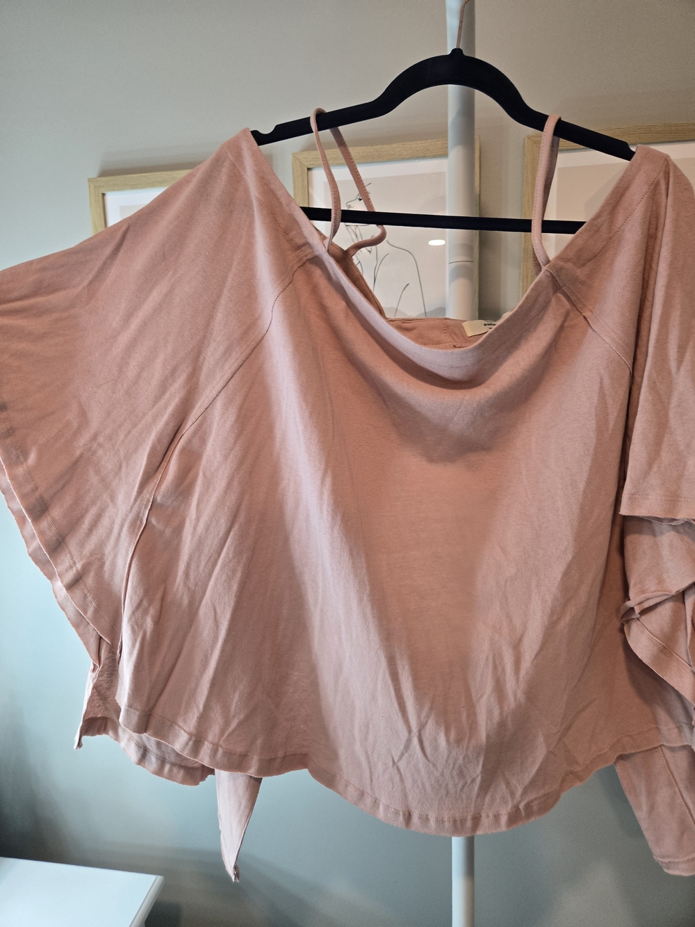 entro Blush Pink Off-Shoulder Camisole with Spaghetti Straps